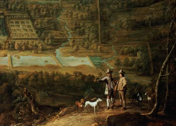 Landschaft mit Jägern